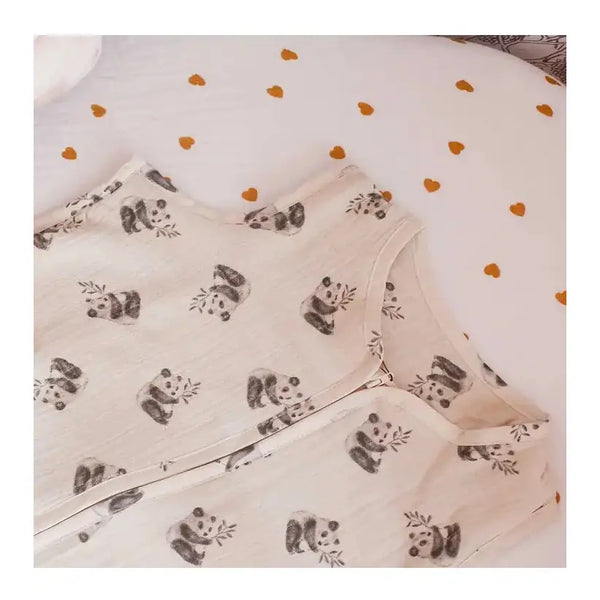 Sacco nanna Leggero Panda Natural - estivo Rose in April  