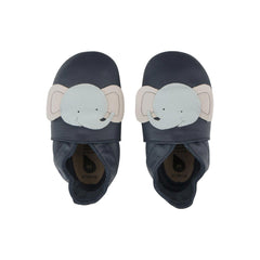 Soft Sole - Blu Navy con Elefante Bobux