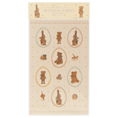 Foglio di adesivi, Coniglietti e Orsetti  