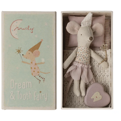 Topo fatina dei denti, sorellina in scatola di fiammiferi Maileg  