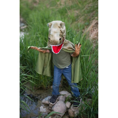 Mantello dinosauro con cappuccio T-Rex Great Pretenders  