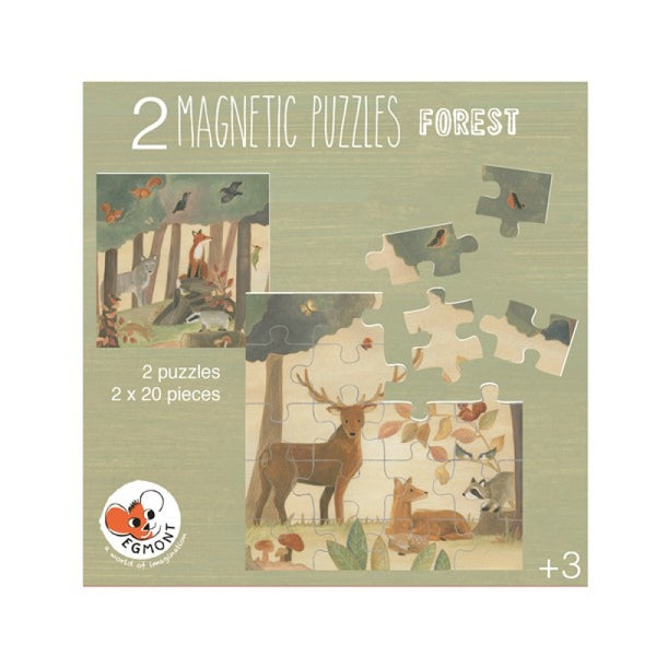 Cartella 2 puzzle magnetici da viaggio Foresta Egmont Toys