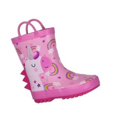 Preordine Stivali da Pioggia in Gomma - Fodera in Cotone - Unicorno con Arcobaleni Mr Tiggle
