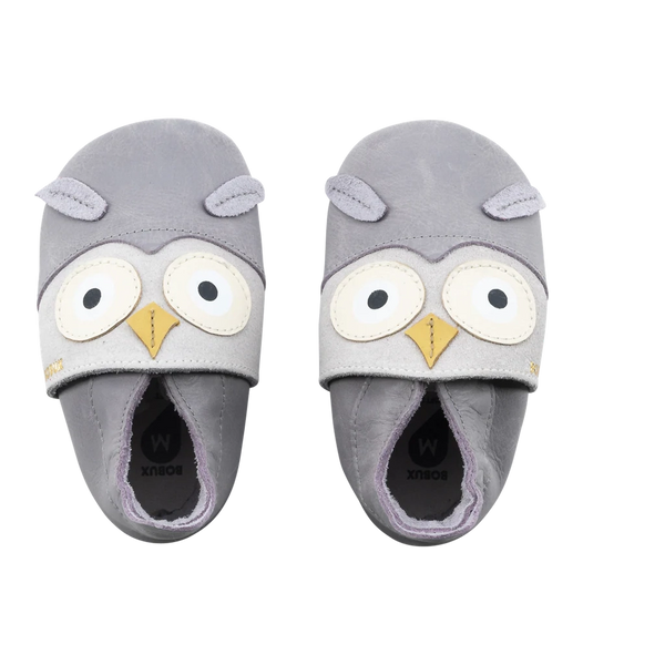 Preordine Scarpine Soft Sole Hootie Grey Gull Bobux