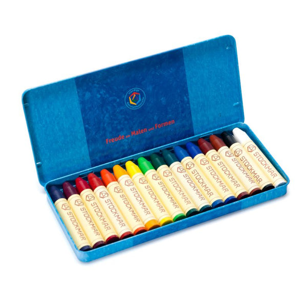 Set 16 pastelli a cera scatola latta Stockmar  