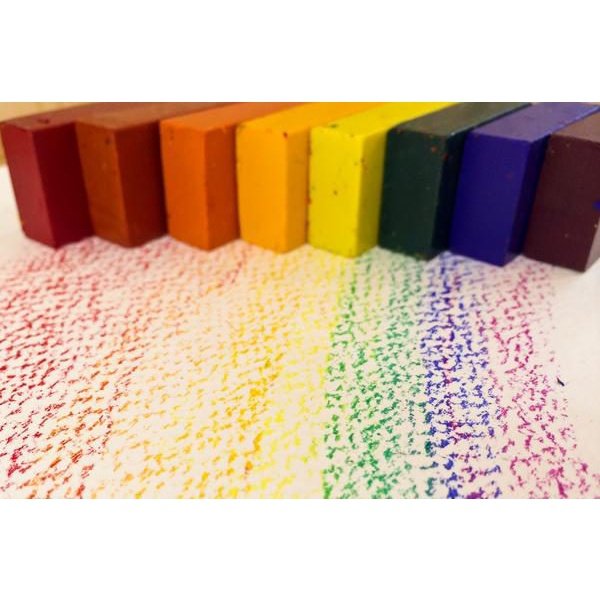 Set 8 mattoncini cera scatola latta Stockmar  