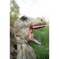 Mantello dinosauro con cappuccio T-Rex Great Pretenders  