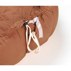 Sacco Portagiochi - Tappeto Gioco Imbottito e Baby Nest 3 in 1 in 100% Cotone Bio - Tawny Brown  