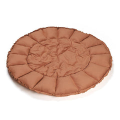 Sacco Portagiochi - Tappeto Gioco Imbottito e Baby Nest 3 in 1 in 100% Cotone Bio - Tawny Brown  