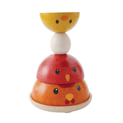 Gioco impilabile equilibrio gallina Plan Toys