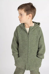 Giacca con cappuccio Baby Walk in 100% lana merino Engel