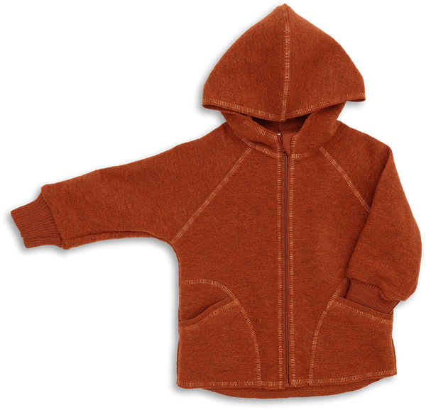 Giacca con cappuccio Baby Walk in 100% lana merino Engel