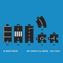 Pista flessibile per macchinine Expressway 16 pz Waytoplay  
