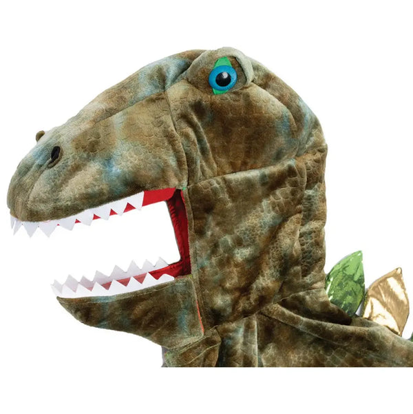 Mantello dinosauro con cappuccio T-Rex Great Pretenders  