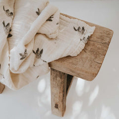 Copertina in mussola di cotone - Stampa Oche Rose in April  