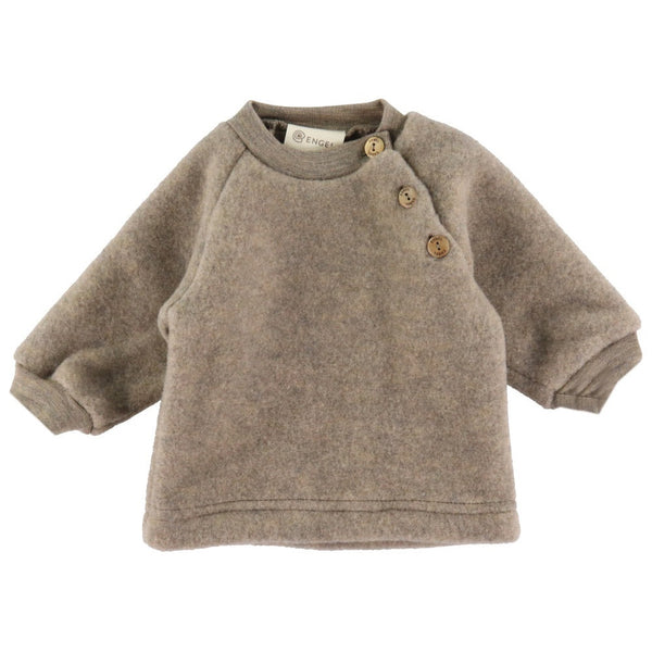 Maglione Lana Merino con bottoni in legno Engel