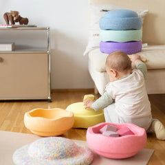 Set 6 Elementi Impilabili + Tavola - Rainbow Set Pastel  