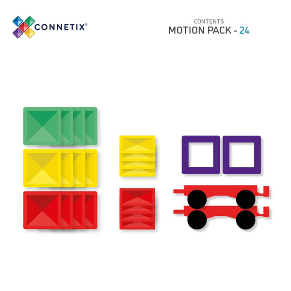 Connetix tiles costruzioni magnetiche 24 Pezzi Motion Pack  