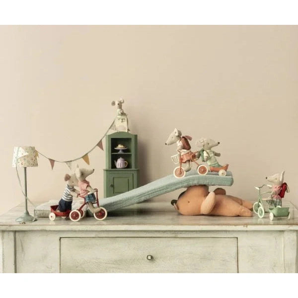 Carrellino per triciclo Topi corallo Maileg  