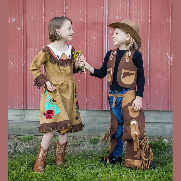 Costume Wild West Annie - Marrone Great Pretenders