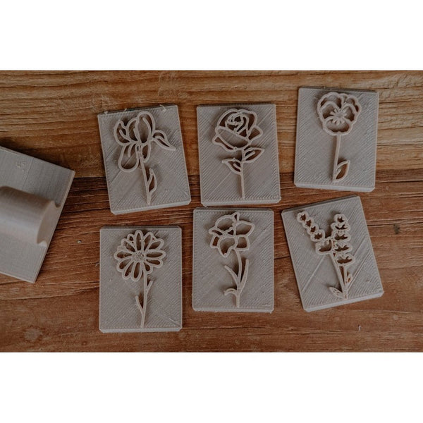 Set di timbri ecologici a forma di Fiore (senza manico) Kinfolk & Co  