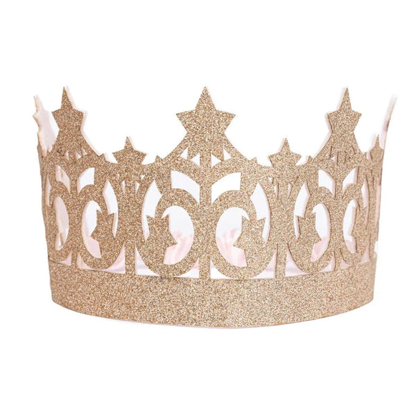 Corona glitterata dorata Great Pretenders