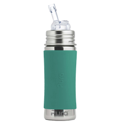 Biberon in Acciaio con Cannuccia in silicone – 325ml Pura