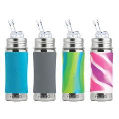 Biberon in Acciaio con Cannuccia in silicone – 325ml Pura