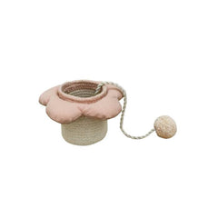 Cesto Giocattolo Portaoggetti in Corda di Cotone - Flower - Fantasy Garden - Rosa Lorena Canals  
