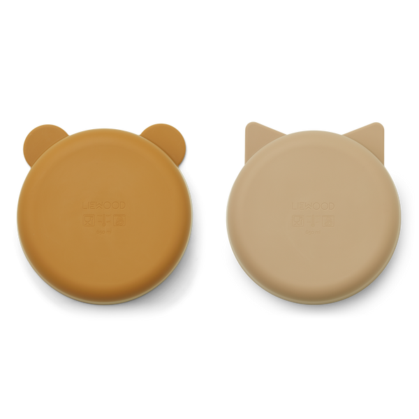 Set 2 Ciotole silicone Vanessa Golden caramel/oat mix Liewood  