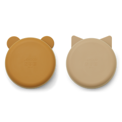 Set 2 Ciotole silicone Vanessa Golden caramel/oat mix Liewood  