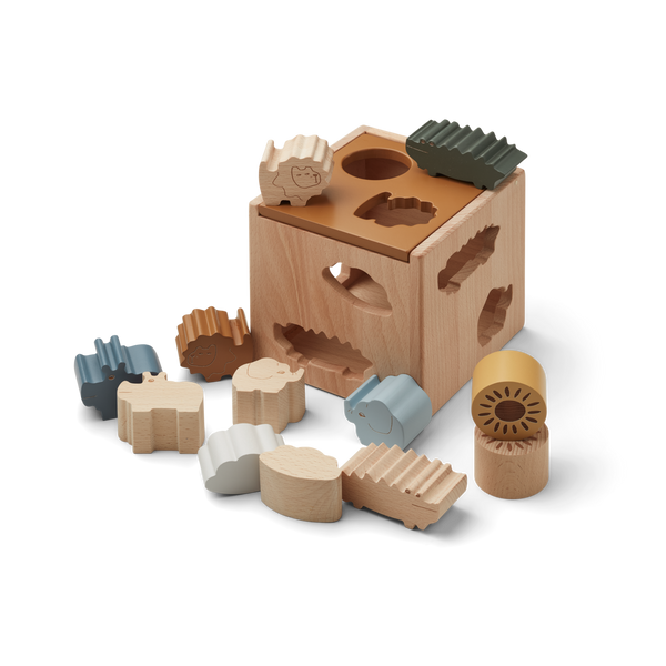 Cubo Puzzle in legno a tema Safari Liewood  