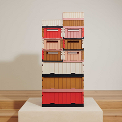 Set da 2 Cassette Portaoggetti Weston Small - Dusty Raspberry Multi mix  