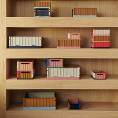 Set da 2 Cassette Portaoggetti Weston Small - Dusty Raspberry Multi mix  