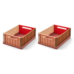 Set da 2 Cassette Portaoggetti Weston Small - Dusty Raspberry Multi mix  