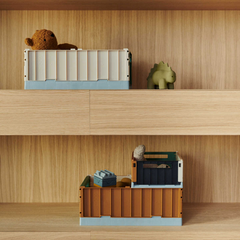 Set da 2 Cassette Portaoggetti Weston Small - Sea blue multi mix  