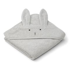 Asciugamano con Cappuccio Albert Rabbit grigio Liewood