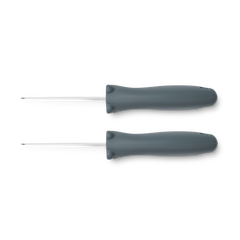 Set 2 coltelli ergonomici manico anti scivolo Perry blue Liewood