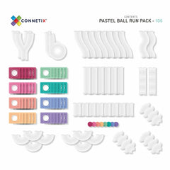 Connetix tiles costruzioni magnetiche 106 Pezzi Pastel Ball Run Pack  