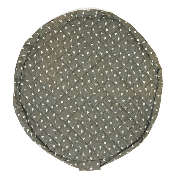 Sacco Portagiochi, Tappeto Gioco Imbottito e Borsa Cambio 3 in 1 in cotone - Bird