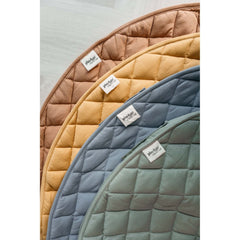 Sacco Portagiochi, Tappeto Gioco Imbottito e Borsa Cambio 3 in 1 in cotone - Marrone Terra  