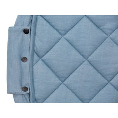 Sacco Portagiochi, Tappeto Gioco Imbottito e Borsa Cambio 3 in 1 in cotone - Blu polvere  