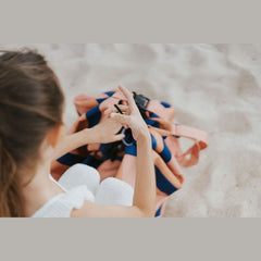 Sacco impermeabile porta giochi e tappeto 2 in 1 Mokka Stripes Play&go  