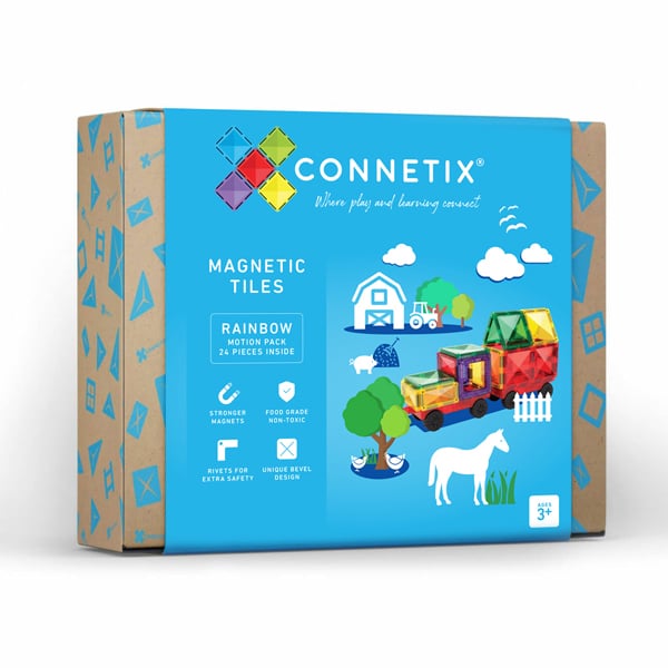 Connetix tiles costruzioni magnetiche 24 Pezzi Motion Pack  