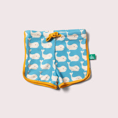 Pantaloncini da bagno riciclati con balene blu Little Green Radicals
