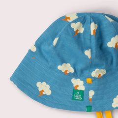 Cappello in Cotone Biologico reversibile - Nuvole Little Little Green Radicals