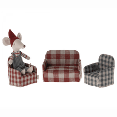 Poltrona quadri verdi micro Maileg  