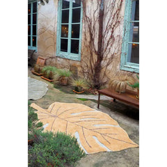 Tappeto Lavabile Foglia di Monstera - Miele - 120 x 180 cm Lorena Canals  