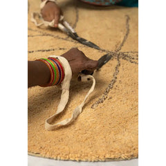 Tappeto Lavabile Foglia di Monstera - Miele - 120 x 180 cm Lorena Canals  