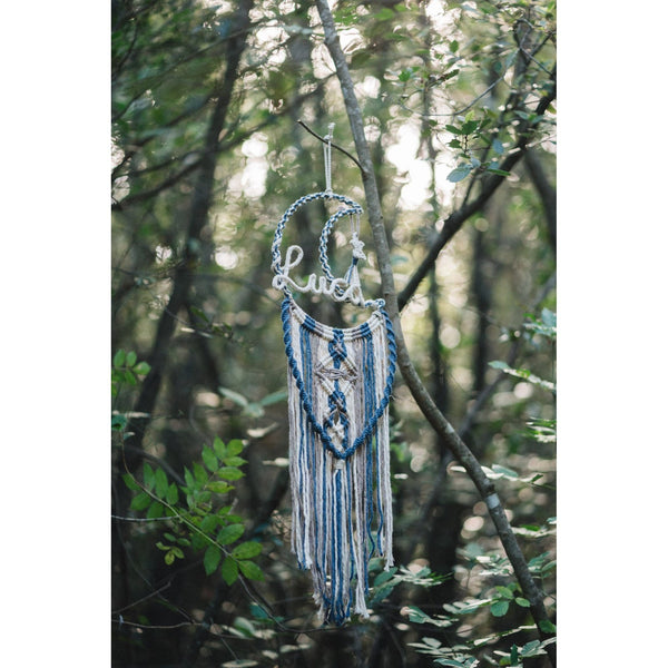 Decoro cameretta luna in macramé Weaving~Waves  